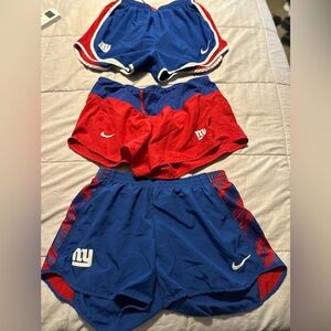 Lot of 3 Womans Nike nfl apparel New York Giants Shorts all size medium